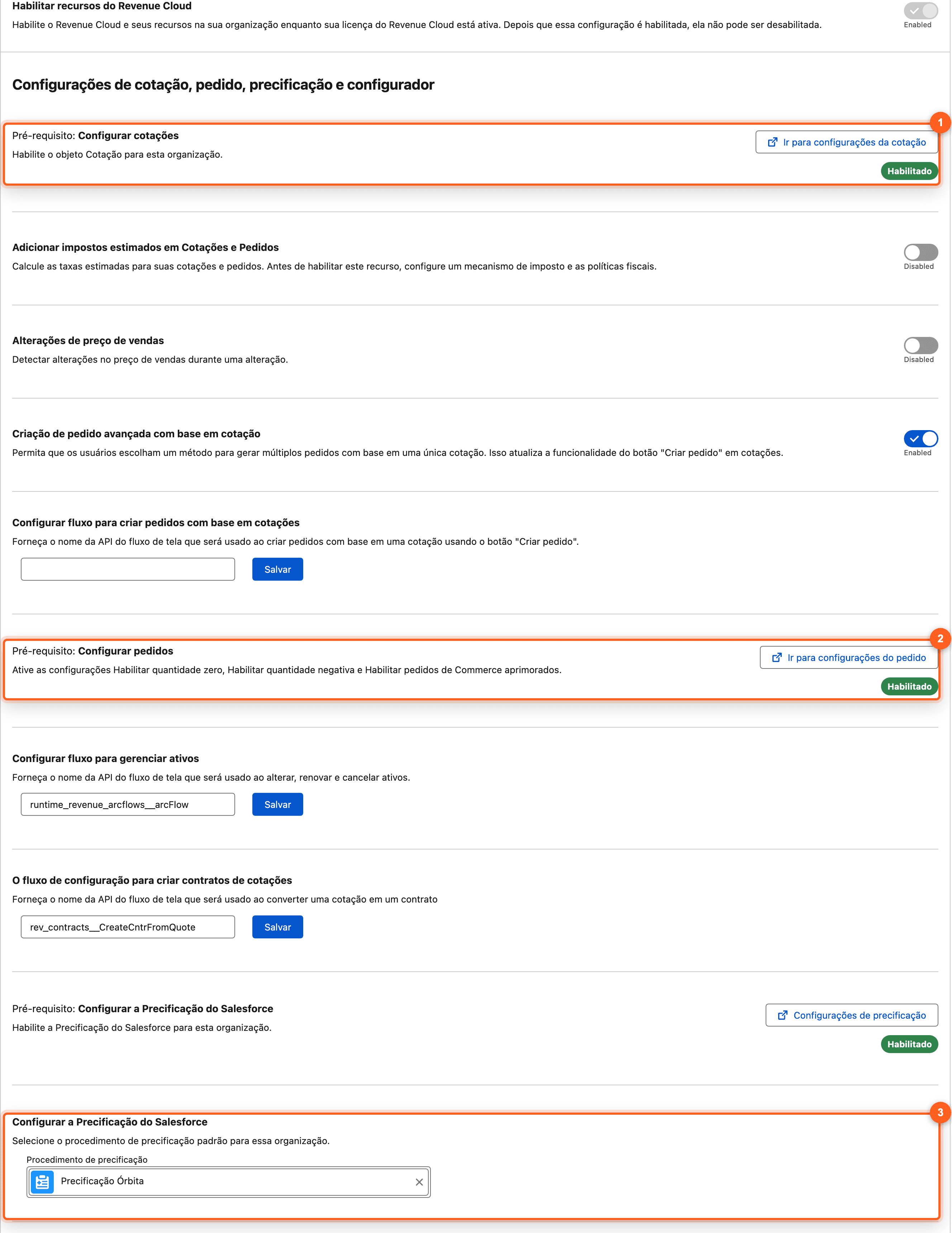 Laboratório 4: licenças, permissões e configurações de receita