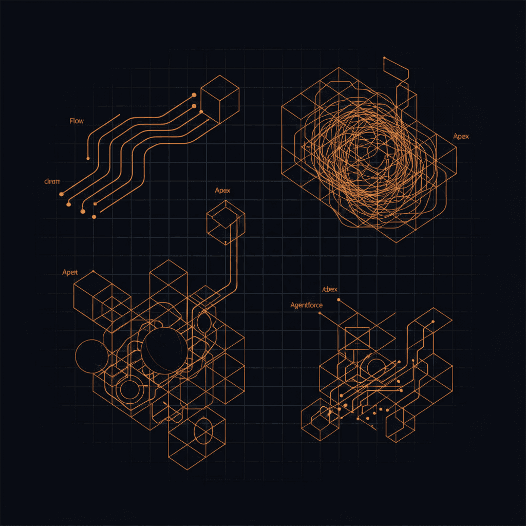 Orchestration Density: como escolher entre Flow, Apex e Agentforce com critério